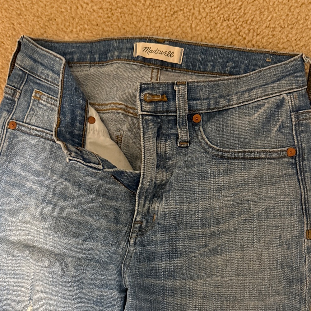 Madewell High Rise Denim Jeans in Light Blue